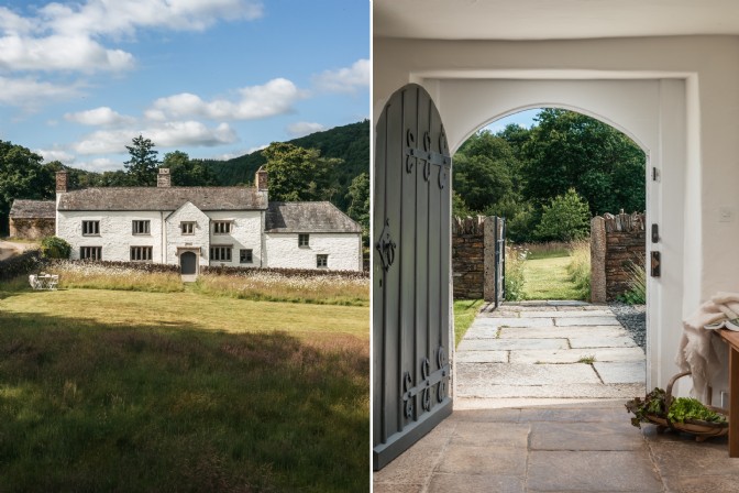 The exterior of Morwell and doorway out into the garden