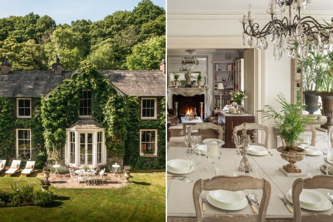 The interior and dining room at Winterfell in the Lake District