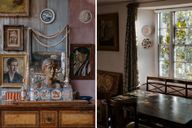 GP4042 - A collection of Bloomsbury art and hand painted furniture at Charleston.