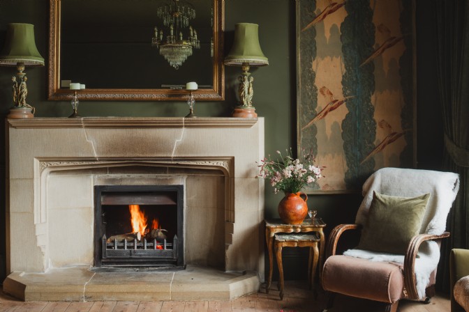 The sitting room at Coswarth