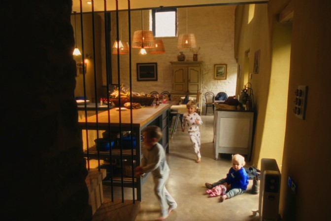 Children running in Celestia�s kitchen