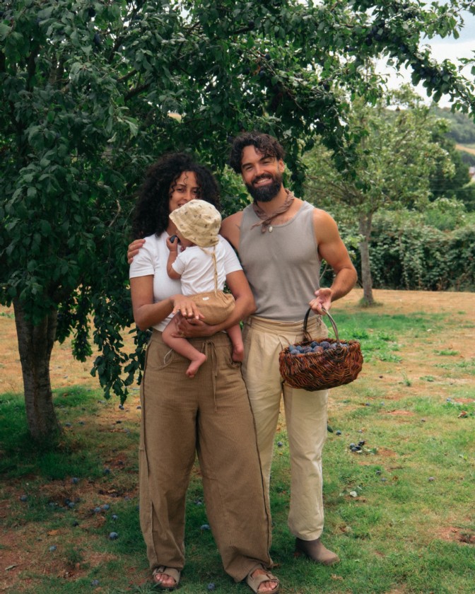 Gaz Oakley, partner Teigan and baby Willow