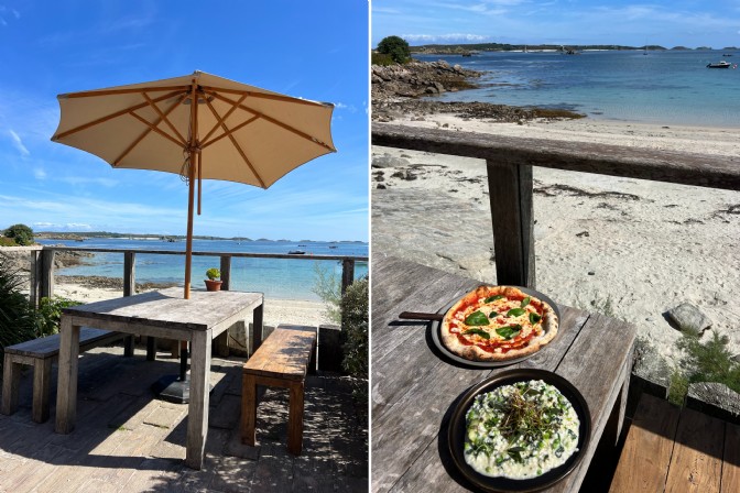 Lunch at the Ruin Beach Cafe on Tresco