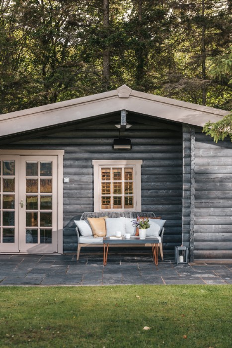 View of Luxury self-catering log cabin in Snowdonia´s hinterland, Conwy, Wales