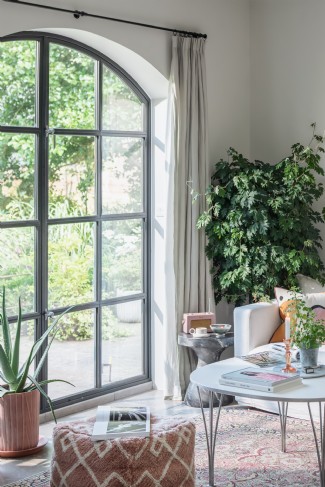 A comfortable space to unwind and take in the greenery outdoors