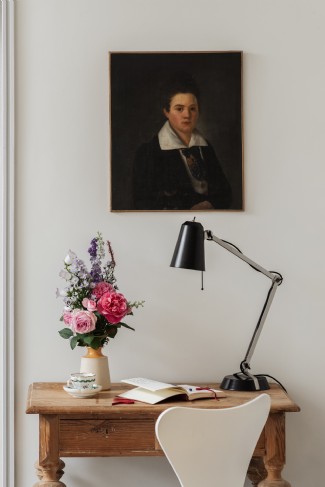 A desk invites you to take a moment to journal