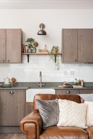 The stylish, well-equipped kitchen