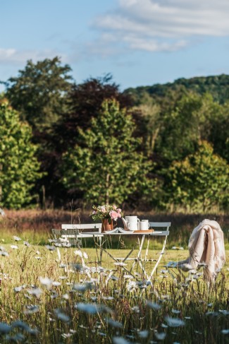 Take afternoon tea outside under the summer sun