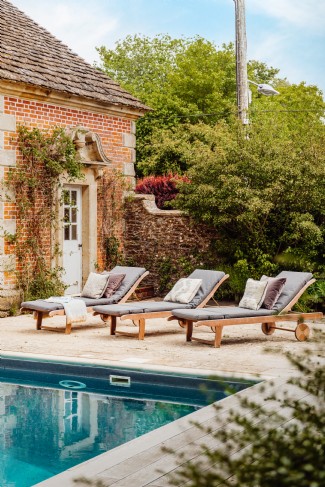 Recline on the loungers after a refreshing dip