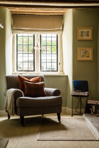 The perfect reading corner at Little Scarlet Cottage