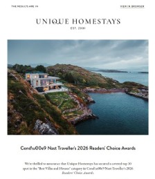 Cond� Nast Traveller&acute;s 2026 Readers&acute; Choice Awards