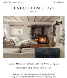 Win with Unique Homestays & The White Company