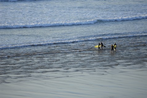 Surfing, North Cornwall coast