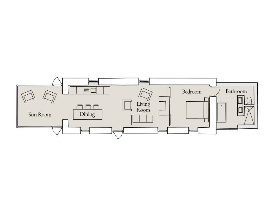 Floor plan of Limehouse Cottage