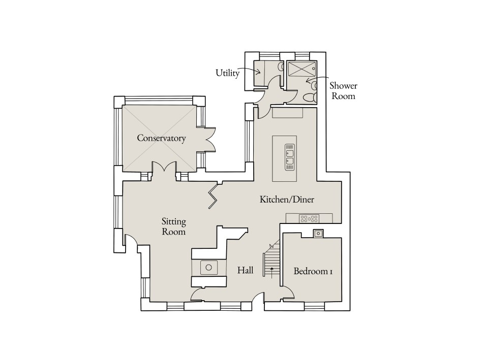 Floor plan of The Hatch