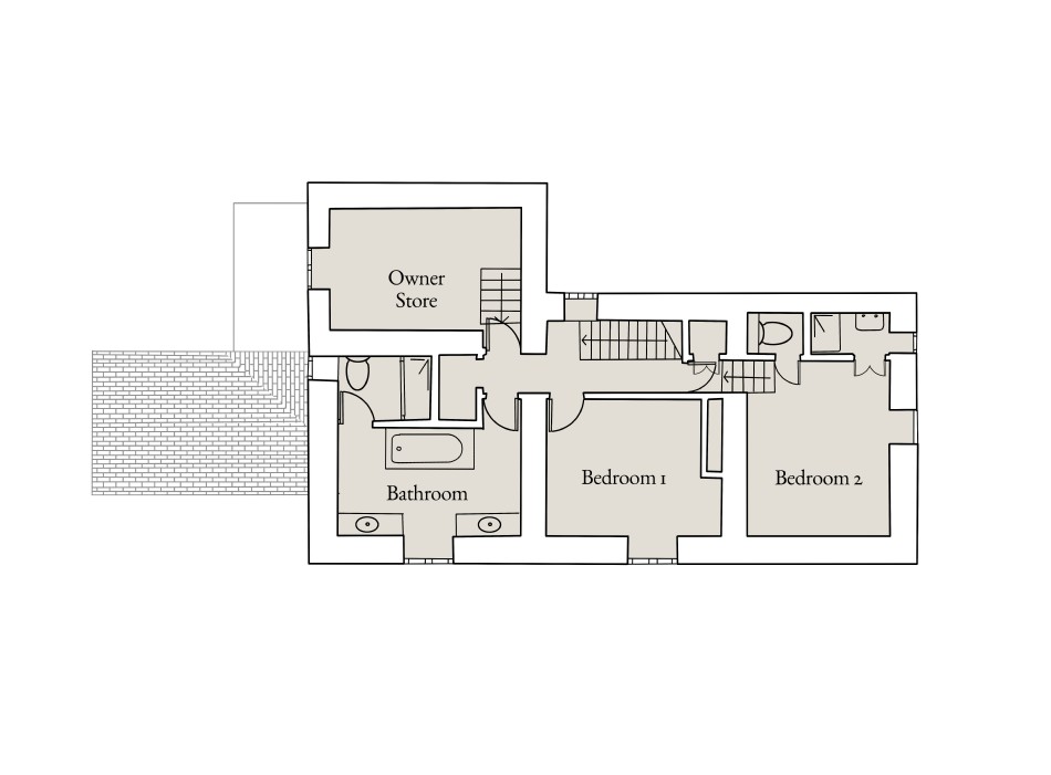Floor plan of The Flower Press